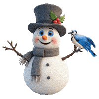 Boys Girls Snowman Sticker