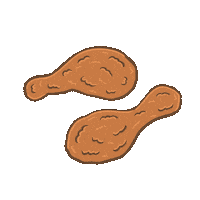 Fried Chicken Sticker by Black Eats LDN