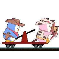 Wild West Couple Sticker by Pudgy Penguins