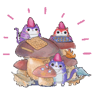 Barbaramtbbq cats cooking forest baking Sticker