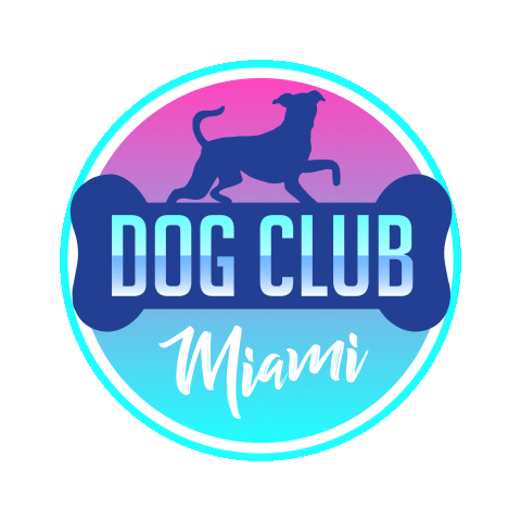 Evolvedesignstudios giphyupload dog logo dog club miami Sticker
