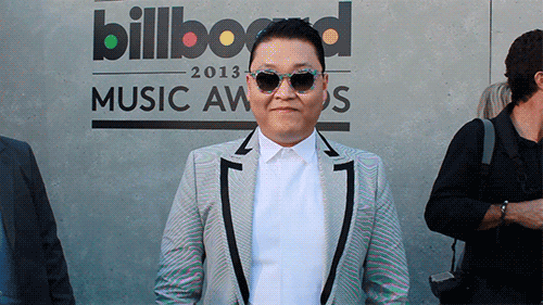 red carpet psy GIF by Billboard