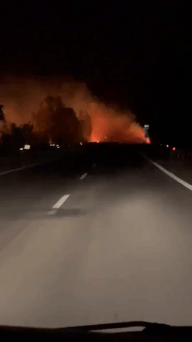 California Woman Captures Dramatic Footage on Journey to Italian Airport Closed by Raging Wildfires
