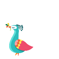 Joy Peacock Sticker by aromama