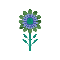 Emilia-Escalante flowerpower cuteflower blueflower beautifulflower Sticker