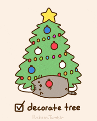 christmas tree cat GIF by Pusheen