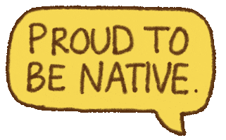 Proud Native American Sticker by Katharine Kow