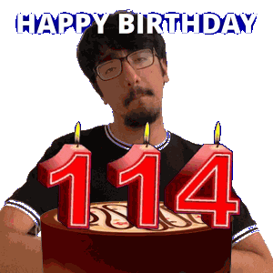 114 Birthday Sticker
