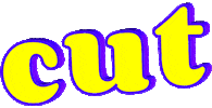 text cut Sticker