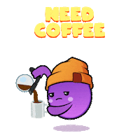 Coffee Time Sticker by The Grapes