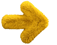 oamk_ouas yellow arrow furry pointer Sticker