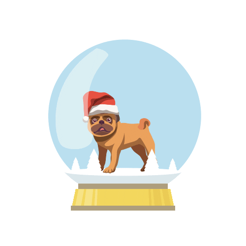 Dog Christmas Sticker