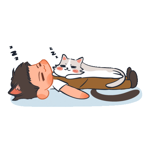 yellowhite0v0 giphyupload cat sleep kitten Sticker