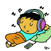 jetlat music chill headphones lal Sticker