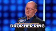 celebrity family feud drop the ring GIF by ABC Network
