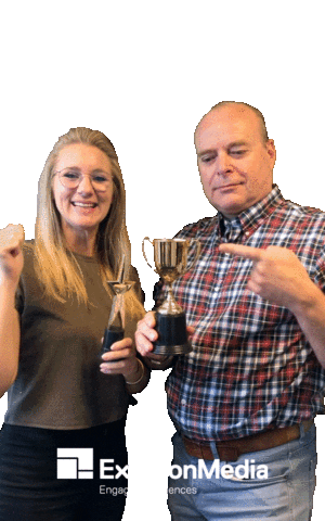 Happy Fun Sticker by Exterion Media NL