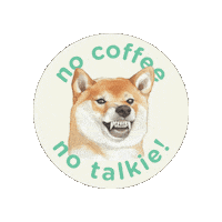 shisopaper coffee tired monday shiba inu Sticker