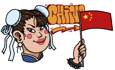china streetfighter Sticker