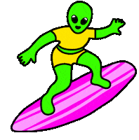 Hang Ten Surfs Up Sticker by T A R V E R