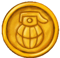 DEPGames gold golden medal pickup Sticker