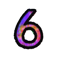 Typography Number Sticker by Kev Lavery