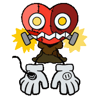 crystalfaceguy heart halloween shock spooky Sticker