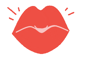 Red Lips Love Sticker by badassfemme