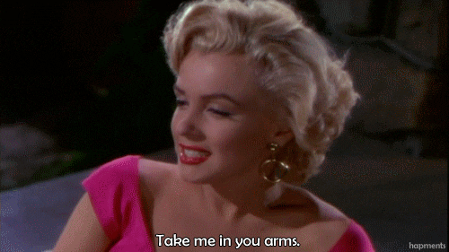ForeverYoungAdult giphyupload romance marilyn monroe take me in your arms GIF