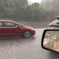 Hail Pounds Raleigh Drivers Amid Thunderstorms in North Carolina