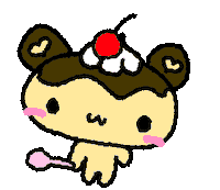 くま Pudding Sticker