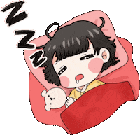 Sleepy Girl Sticker