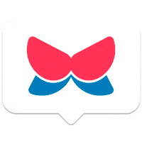 ClinicaLindomarDelgado like amor azul borboleta Sticker
