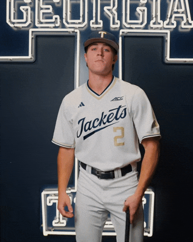 Georgia Tech Baseball GIF by Georgia Tech Yellow Jackets