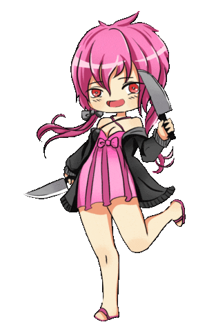 Lunime anime girl pink games Sticker