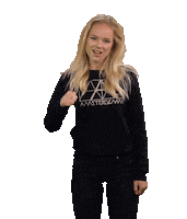 blonde girl hello Sticker by Amsterdenim