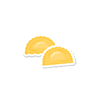Valle Camonica Dumplings Sticker by Osteria al Cantinì