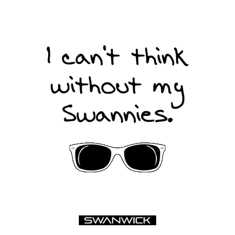 think eye glasses Sticker by Swanwick Sleep