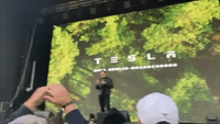Elon Musk Greets Crowd in German at Tesla's Berlin Factory Party