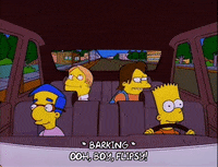 driving bart simpson GIF