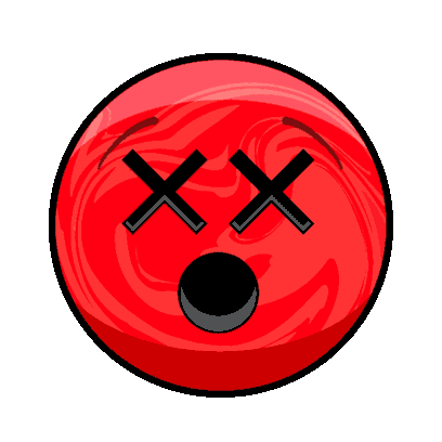 Dying Bowling Ball Sticker by Bowlero