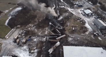 Train Derailment GIF by GIPHY News