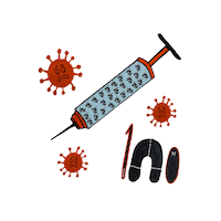 fpdn covid vaccine mob disability Sticker