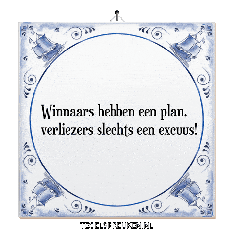 Focus Plan Sticker by Tegelspreuken.nl