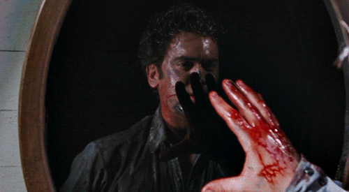 Bruce Campbell Mirror GIF by Maudit