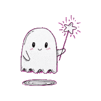 Canvases_and_lenses ghost cute ghost cute white white ghost Sticker