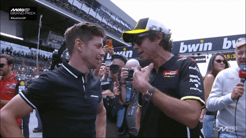 Talking Valentino Rossi GIF by MotoGP™