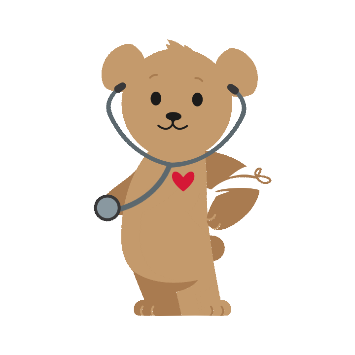 Check Up Teddy Bear Sticker by CHOC Children's