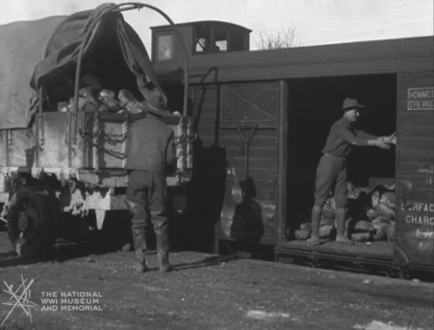 NationalWWIMuseum giphyupload black and white train bread GIF