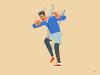 ocularinvasion run running jump fall GIF