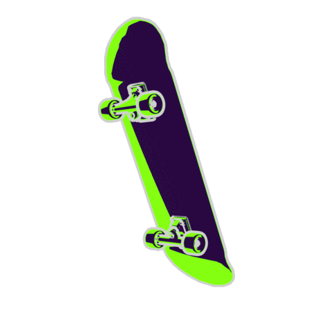 mrxazka giphyupload glow skate skateboard Sticker